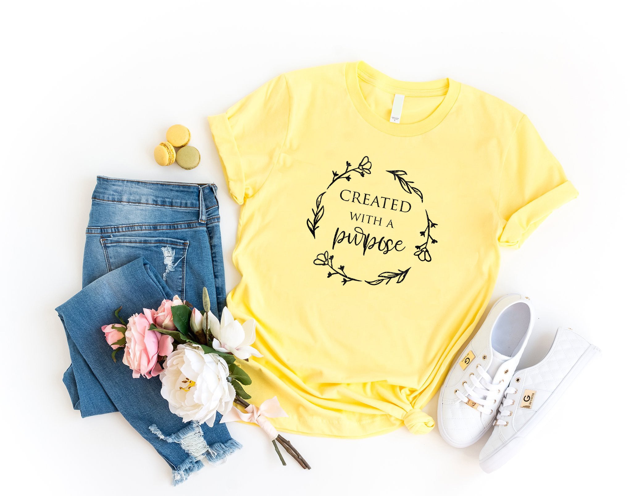 CREATED WITH A PURPOSE T-SHIRT