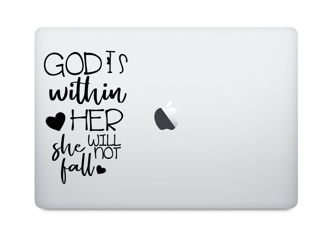 God is within her she will not fall decal