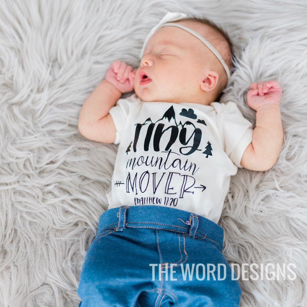 Tiny mountain mover bodysuit